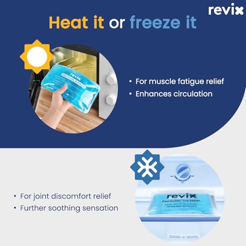 REVIX Ice Packs for Injuries Reusable, 2 Pack Hot & Cold Gel Ice Packs - color: Blue, size: Medium 10 x 5 Inch