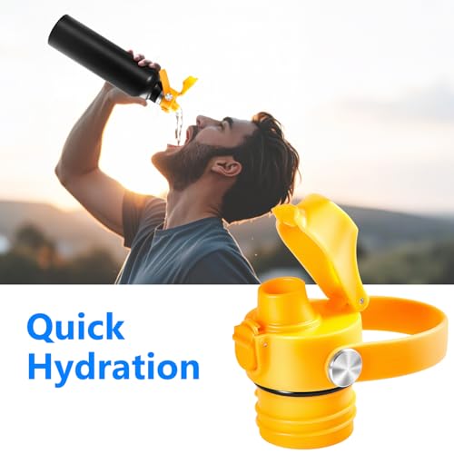 XACIOA Replacement Flip Lid for Hydro Flask Standard Mouth Bottle - color: Yellow