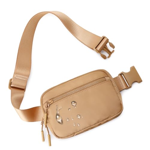 WESTBRONCO Fanny Packs for Women Men, Belt Bag with 4 Zipper Pockets, Fashion Waist Packs, Lightweight Crossbody Bags with Adjustable Strap for Workout/Running/Hiking (Brown) - color: Brown