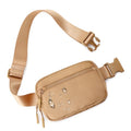 WESTBRONCO Fanny Packs for Women Men, Belt Bag with 4 Zipper Pockets, Fashion Waist Packs, Lightweight Crossbody Bags with Adjustable Strap for Workout/Running/Hiking (Brown) - color: Brown