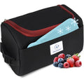 Genteen Small Cooler Bag with Ice Pack,Insulated Lunch & Snack Tote - color: Black