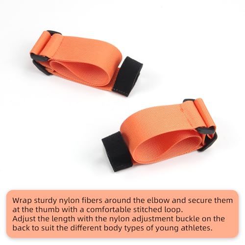 Arm Swing Trainer for Youth, Adjustable Nylon Running Arms position for 90 Degrees - color: Orange