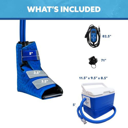 Polar Active Ice 3.0 Cold Therapy Ice Machine System with Programmable Timer, Foot and Ankle Therapy Pad, Lightweight 9 Quart Cooler, Quiet Pump, Strong Cryotherapy Pain Relief Treatment - style: Foot & Ankle Pad
