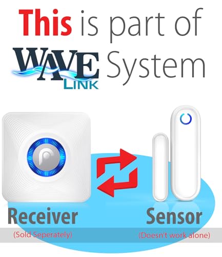 Fosmon 4 Pack WaveLink 51018HOM Add-On Door Contact Sensor Unit (No Receiver) - White - style: 4 Door Sensor Transmitter