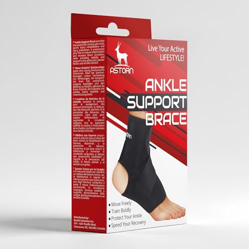 Astorn Precision-Engineered Ankle Brace for Men and Women, Professional-Grade Compression Support Wrap for Achilles Tendon, Sprains, Plantar Fasciitis, Arthritis, Running, Basketball (Large) - size: Large