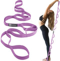 10 Loops Stretching Strap Yoga Strap Stretch Bands Physical Therapy for Exercise - color: Purple