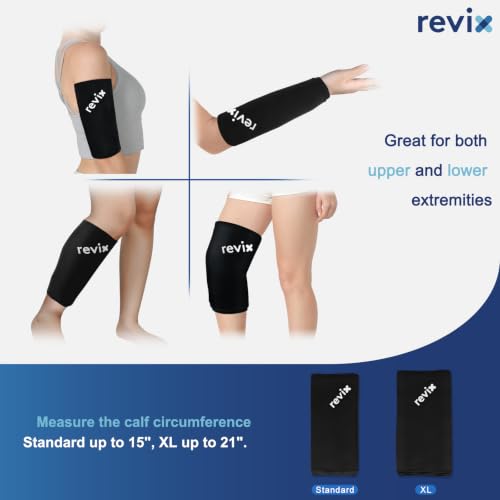 REVIX Calf Ice Packs Sleeve for Shin Splint Relief, Reusable Gel Pack