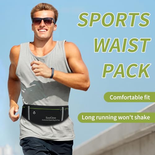 Men Women Slim Running Belt Fanny Pack,Zipper Waterproof Running Waist Pack,Ultra Light Reflective Phone Holder,Sport Workout Belt Bag for Running Walking Cycling Camping Gym (GSP1201-Navy Blue) - color: GSP1201-Navy Blue