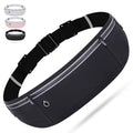 Slim phone Running Belt，Zipper Waterproof Running Waist Pack, Reflective Running Fanny Pack With 3 Separate pouch，Runner Belt for Slim Running Walking Cycling Camping Gym Light (black) - color: black