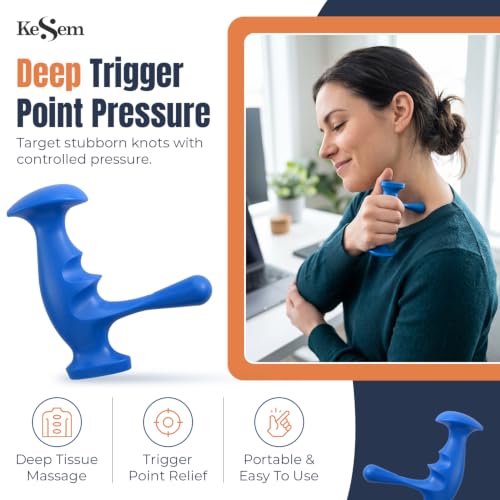 Manual Trigger Point Massage Tool Set, 3 Pack Deep Tissue Massage Tools With Thumb Saver & 3-Legged Massage Knobs, Handheld Pressure Point Massager For Neck, Back, Shoulders, Legs, Feet & Full Body