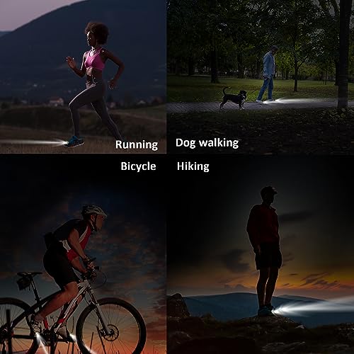 RAHAN Rechargeable Flashlights Compatible with Croc,2 PCs Flashlights Attachment for Shoe, LED Clogs Light with 3 Light Modes for Dog Walking, Camping, Running, Suitable for Adults Kids, Green - color: Green
