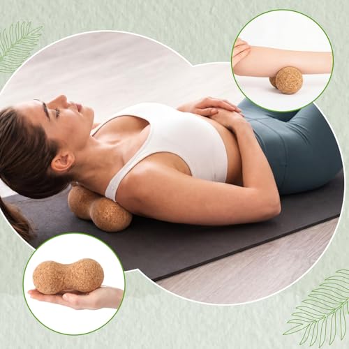 4 Pack Cork Massage Ball, L, Massage Stick Set - size: L, style: Massage Stick Set