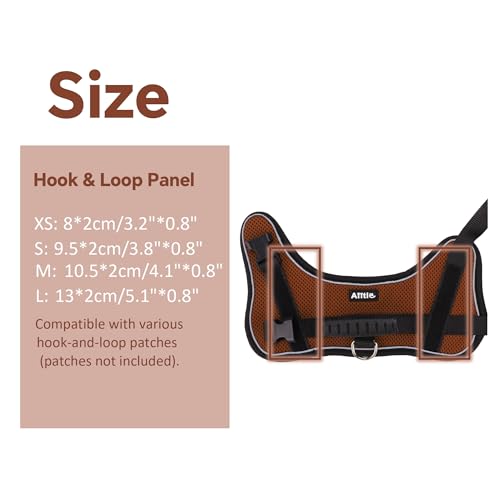 AIITLE No-Pull Dog Harness Reflective Mesh Vest Adjustable, Brown XS - color: Brown, size: XS