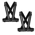 2 pcs Reflective Vest, Adjustable High Visibility Reflective Safety Straps Gear for Run, Cycling,Pet Walking - color: Black