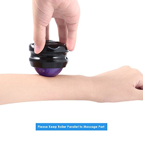 Manual Massage Roller Ball - Massager and Therapy Tool for Sore Muscles, Shoulders, Arms, Neck, Back, Feet, Body, Deep Tissue, Stiffness, Joint Pain, Stress Relief - color: Pink