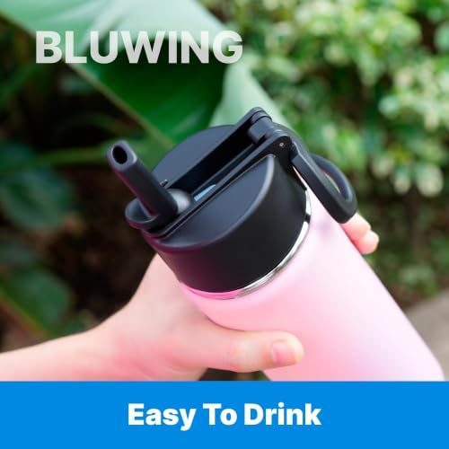 Straw Lid for Hydro Flask Wide Mouth 12-64oz Water Bottles - color: Black 1 pack
