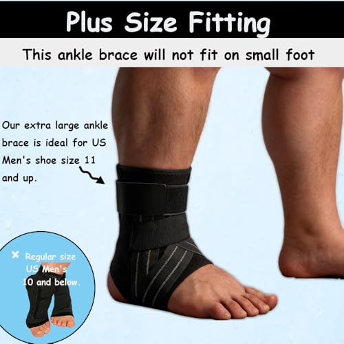 Plus Size Sprained Boot & Peroneal Tendonitis Brace, XX-Large, Left - size: XX-Large