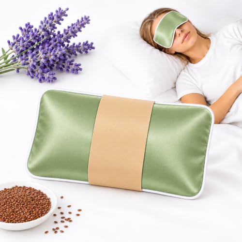 Flaxseed Lavender Eye Mask (Green) - color: Green