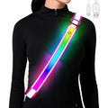 Reflective Sash Gear for Walking at Night,Flashing LED Reflective Belt Safety Lights for Walkers Night Dog Walking Biking Running,High Visibility Rechargeable With Wear 2 Ways for Men Women - color: Pink