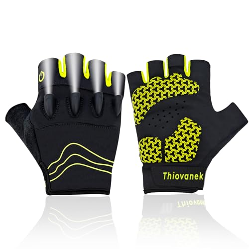 Half Finger Hands Free Flashlight Rechargeable LED Cycling Gloves,Size XL - size: Size XL