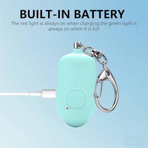 Personal Safety Alarm for Women,2Pack 130dB Self Defense Keychain - color: Black+Blue