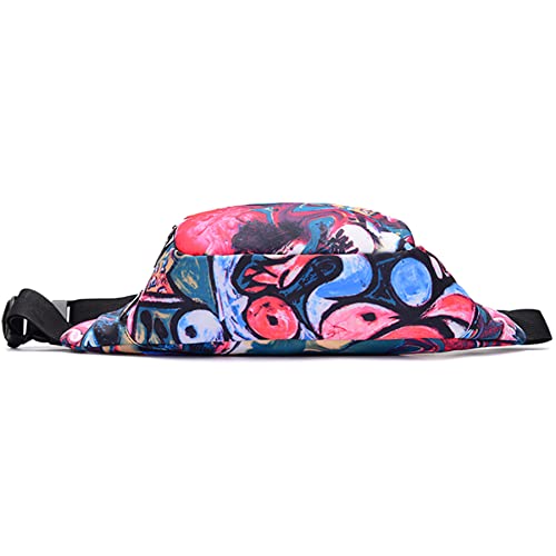 Fanny Pack Fashion Waist Chest Bag Bum Bags Hip Pouch for Women Men Running Hiking Fitness Cycling Beach Travel Concert Festival - color: Multicolor