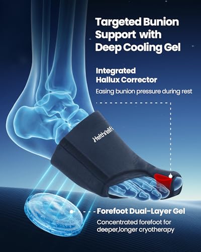 3D Forefoot Ice Pack with Dual-Layer Cooling Gel and Bunion Corrector