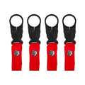 pson 4Pcs 1.37 Inch Portable Water Bottle Clip Holder, Hanging Bottle Buckle Keychain Ring for Outdoor Camping Hiking Travel(Red) - color: Red