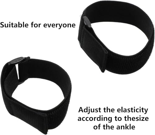 4 Pcs Black Elastic Ankle Straps Cycling Pant Leg Straps Adjustable Safety Band Boot Blousers for Climbing Fishing Outdoor Sport