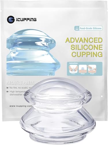 ICUPPING Clear XL Silicone Cupping Cup, Large Body Massage Cup (1 Cup) - size: Extra Large (1 piece)