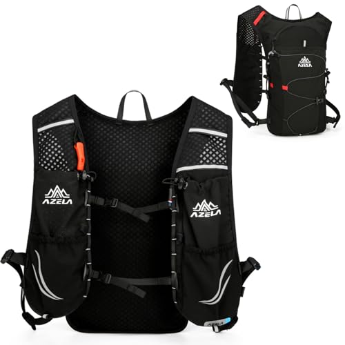 Azarxis Hiking Hydration Pack Running Backpack 10L Daypack Vest for Women Men Lightweight Cycling Biking Trail Race Jogging (Black - Only Backpack) - color: #3 Black (10l) - Only Backpack