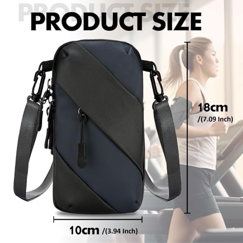 Phone Holder for Running Armband,Small Crossbody Shoulder Holsters Bag with Arm Bands for Women Men Kids,Fits iPhone 15 14 13 12 11 Pro Max Xs Xr 8 7 6S 6 Plus SE Mini Galaxy Workout,Exercise Arm Bag - color: Blue