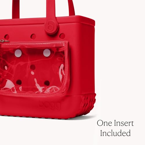 BOGG BAG Bitty Small Tote – 11” x 8.5” x 4.5” – Essential Bags for Beach, Pool, Boat, Sports, Tailgating, Cruise, Travel - color: Off to the Races Red