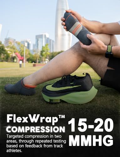 Juclise Men's No Show Compression Running Socks, Athletic Socks, 3 Pairs - color: Charcoal*2+midnight Grey*1, size: Large