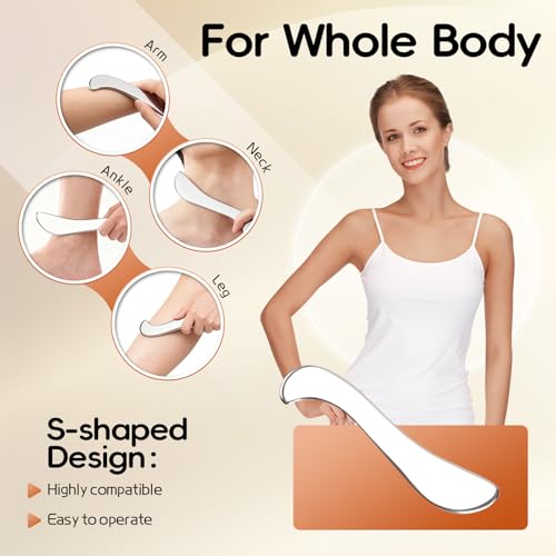 Medical Stainless Steel Gua Sha Muscle Scraper Tool-3 in 1 - style: 3‑PIECE SET