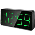 Peakeep Battery Operated Digital Alarm Clock for Bedrooms Big Numbers - color: Green Digits
