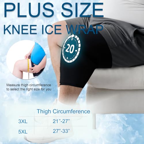 King Mills Plus Size Knee Ice Wrap for Women and Men.5XL - size: 5XL