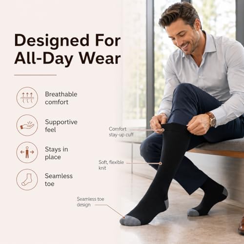 CopperJoint Compression Socks for Women & Men, Black, Small, 1 Pair - color: Black, size: Small