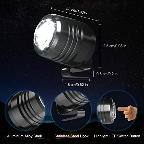 4 Rechargeable Headlights Compatible with Clog, Light Attachment for Shoes, Lights Accessories for Kids Adult Sandals, Clip on Clog Headlamp, Shoe Light Up Charms