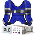 Zeerun Weighted Vest, 6/8/10/12/15/18/20/24/30LB for Men Women - color: Blue, size: 8 Lb