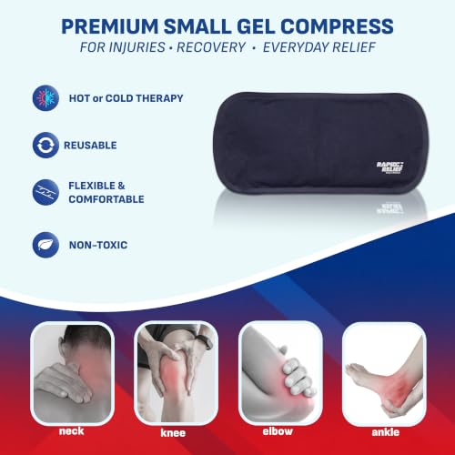 Rapid Relief Hot or Cold Gel Compress, 5x11 Ice Pack for Pain Relief Injury - size: Small (Pack of 1)