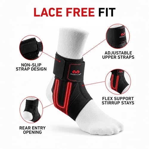 McDavid Ankle Brace, Low Profile Lace-Free Phantom Ankle Braces for Men Basketball and more. Lightweight Design, Advanced Strapping & Flex-Support - size: X-Large/2X-Large