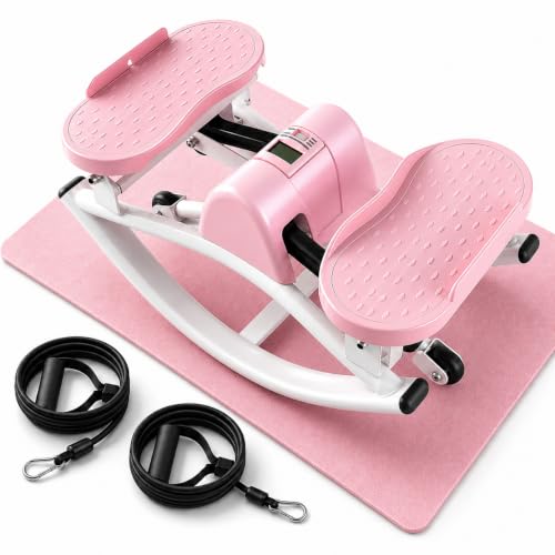 Rock Stepper Side to Side, 300 LBS Capacity, Side Stepper Exercise at Home - color: Glossy Pink