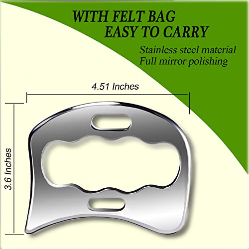 BYYDDIY 2 in 1 Stainless Steel Muscle Scraper Tools Set Gua Sha Massage Scraper Scraping Tool - style: SD
