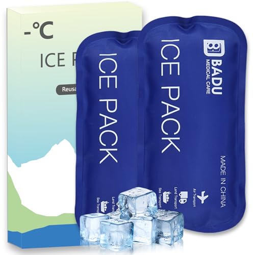 Ice Packs for Insulin Cooler Travel Case, Pack of 2(120g *2), TSA Approved Reusable Ice Packs, Retention for 8-12 Hours, Suitable for Most Medication Cooler Travel Case (2) - size: M-120g