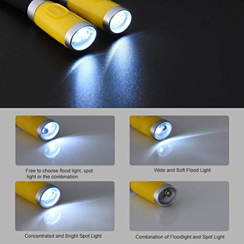 Rechargeable 4 LED Book Light Bright Neck Hug Light, Reading Lights for Reading in Bed, 3 Brightness Levels, Flexible Soft Rubber Arms, Perfect for Bookworms,Knitting,Comping,Crafts - color: Yellow