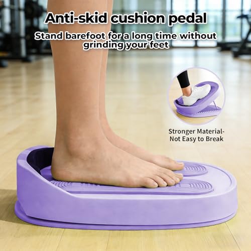 Adjustable Calf Stretcher Slant Board, 15-Level Incline for Ankle Rehab - color: Purple