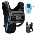 Running Hydration Vest with 2L Water Bladder， Lightweight Adjustable Hydration EDC Chest Pack for Men and Women, Water Backpack for Hiking, Cycling - color: Gray