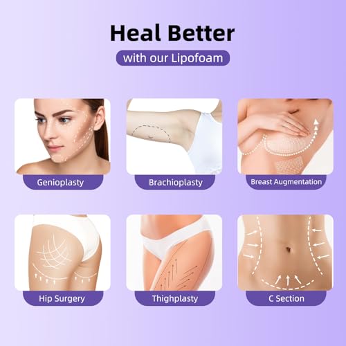 5 Pack Lipo Foam - Post Surgery Ab Board for Use with Post Liposuction Surgery Flattening Abdominal Compression Garments Liposuction Foam Pads for Recovery 8" X11