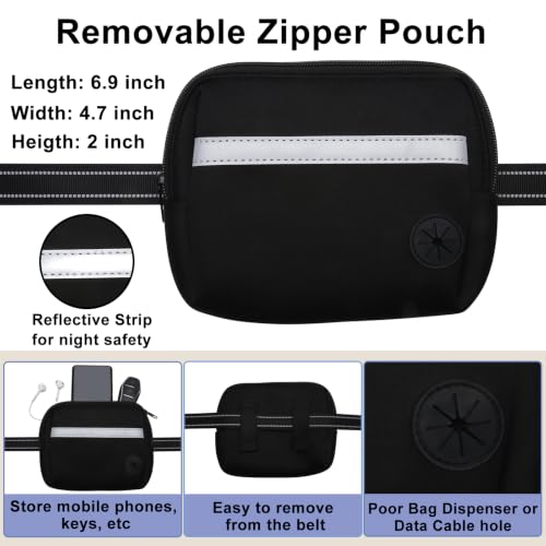 Triple Handle Bungee No Pull Dog Leash, Black 6.23-8.53FT - color: Black